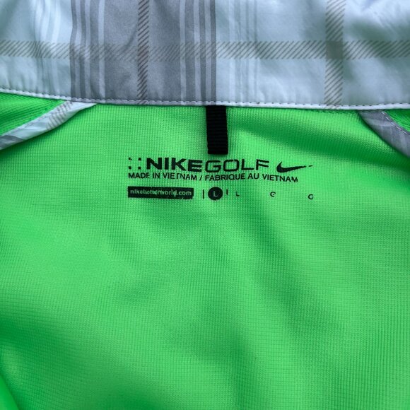 Nike Golf Dri Fit Pullover Jacket Mens L Half Zip Lightweight Windbreaker Green - Picture 3 of 7